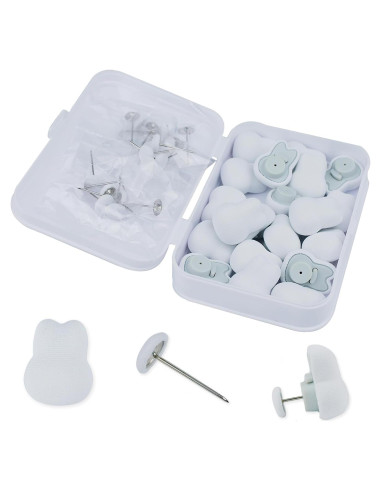 20 Clips para Edredón Conejo Blanco Naturahand - Sujeción Segura