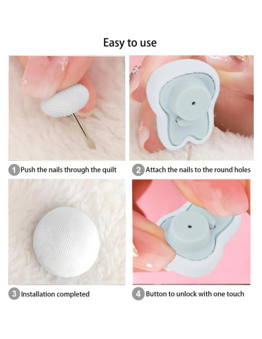 20 Clips para Edredón Conejo Blanco Naturahand - Sujeción Segura