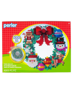 Kit de Manualidades Perler Corona Navideña 3D 4000 Piezas