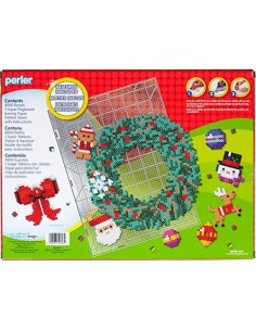 Kit de Manualidades Perler Corona Navideña 3D 4000 Piezas 2