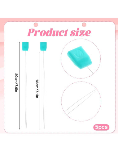 5 Enhebradores de Aguja de Punch YQQYG 20 cm Bordado Manual