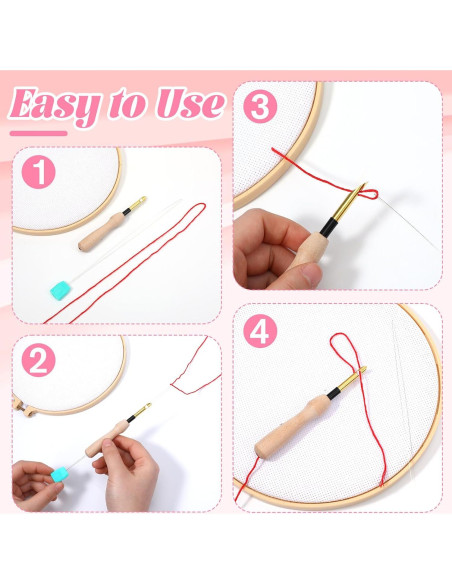 5 Enhebradores de Aguja de Punch YQQYG 20 cm Bordado Manual