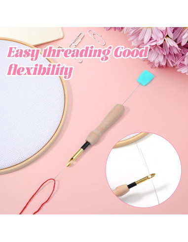 5 Enhebradores de Aguja de Punch YQQYG 20 cm Bordado Manual
