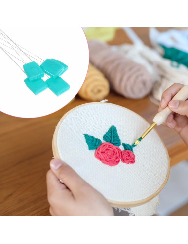 5 Enhebradores de Aguja de Punch YQQYG 20 cm Bordado Manual