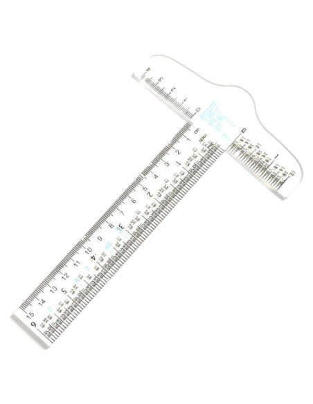 Regla T Acrílica Transparente 15.24 cm - Jowxsx, Dibujo Preciso