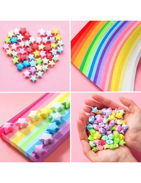 540 Hojas Papel de Origami Colorido 27 Colores para Manualidades