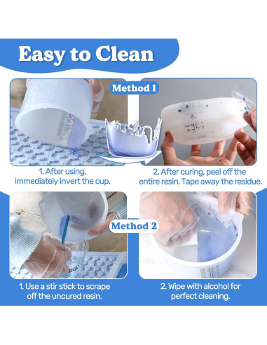 Tazas de Medición de Silicona LET'S RESIN 600ml y 100ml