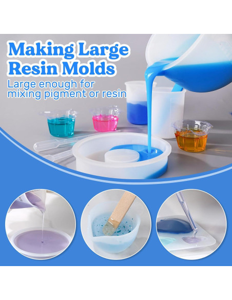 Tazas de Medición de Silicona LET'S RESIN 600ml y 100ml