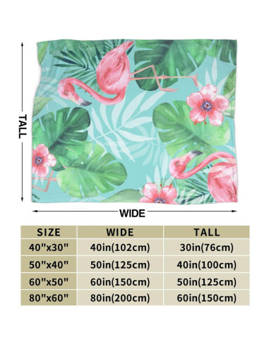 Manta Reversible Franela LOKLNEYK 152x127cm Flamencos Tropicales