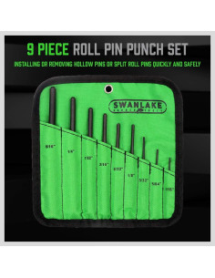 Set de Punzones de Clavo Rollo 9 Piezas Swanlake CR-V 2
