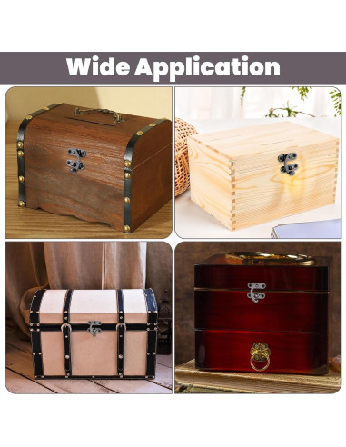 4 Pestillos de Gancho Antiguo LXUEJIE Negros con Tornillos