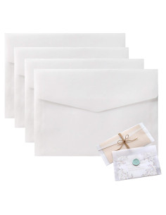 Sobres de papel translúcido HAGBOU 50 unidades 12.5x17.5 cm