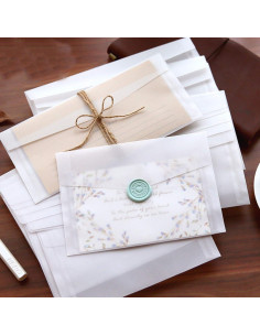 Sobres de papel translúcido HAGBOU 50 unidades 12.5x17.5 cm 2