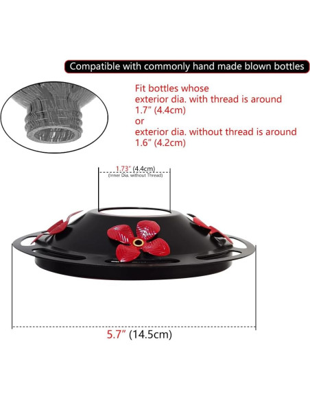 Tapa de Metal Repuesto para Alimentador de Colibrí HOLAHOMA