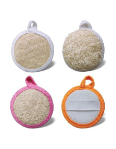 Esponja Exfoliante Facial de Lufa Natural ZOHCAJBO - 4 Piezas