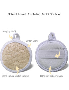 Esponja Exfoliante Facial de Lufa Natural ZOHCAJBO - 4 Piezas 2