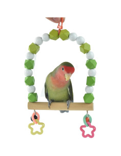 Percha de Columpio de Madera GUANLANT para Periquitos 12x16cm 2