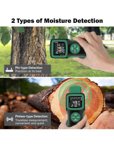 Medidor de Humedad de Madera WOODSAVR MT600-Y con Pantalla Retroiluminada 2