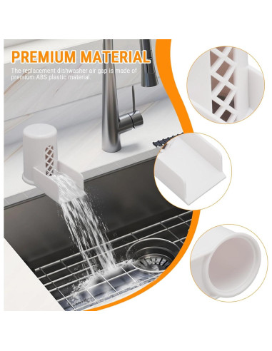 Cubierta de Aire para Lavavajillas CHEOTIME Blanco 9.3x4x5cm