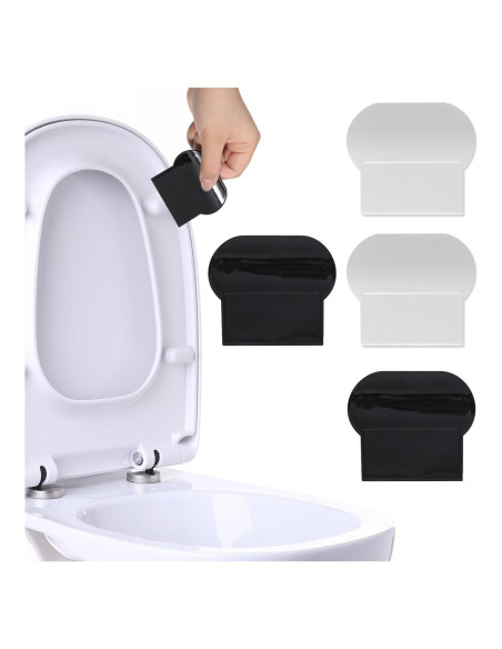 4 Elevadores de Tapa de Inodoro ABS Xthrotsenk - Negro y Blanco