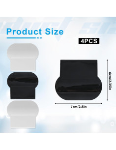 4 Elevadores de Tapa de Inodoro ABS Xthrotsenk - Negro y Blanco 2