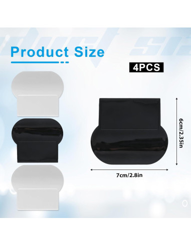 4 Elevadores de Tapa de Inodoro ABS Xthrotsenk - Negro y Blanco