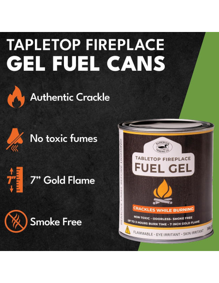 Latas de Combustible en Gel Real Flame Superior Trading Co. 368g x6