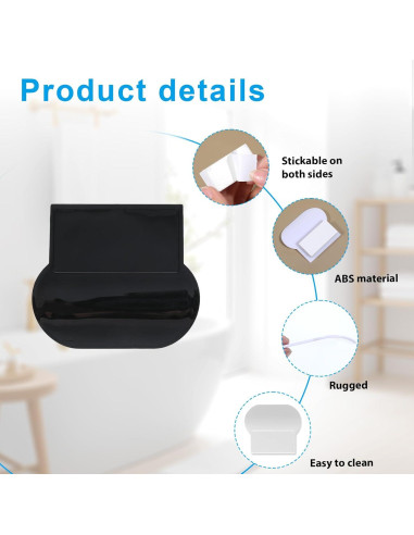 4 Elevadores de Tapa de Inodoro ABS Xthrotsenk - Negro y Blanco