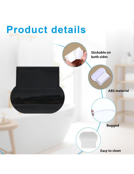 4 Elevadores de Tapa de Inodoro ABS Xthrotsenk - Negro y Blanco