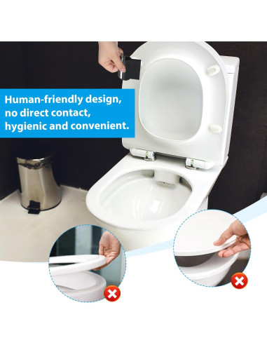 4 Elevadores de Tapa de Inodoro ABS Xthrotsenk - Negro y Blanco