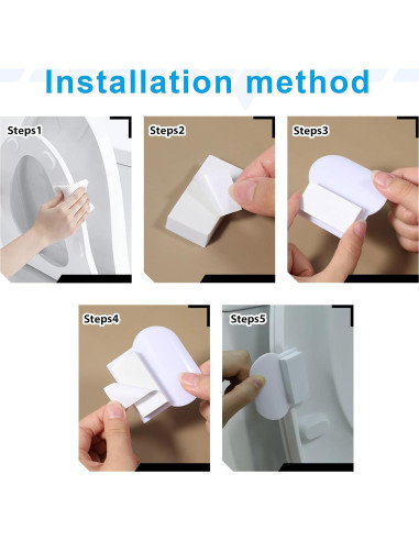 4 Elevadores de Tapa de Inodoro ABS Xthrotsenk - Negro y Blanco