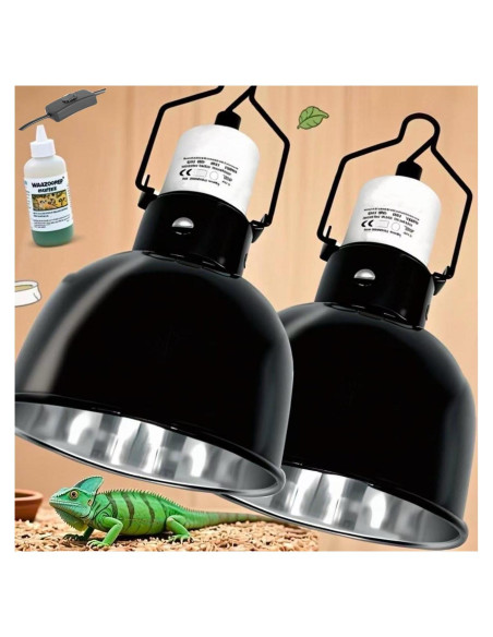 Lámpara para Reptiles 2-Pack AlxamolTools 13.97cm 150W