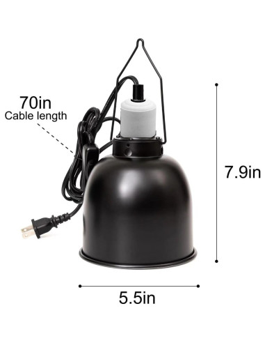 Lámpara para Reptiles 2-Pack AlxamolTools 13.97cm 150W