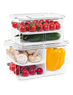 Contenedores de Almacenamiento de Alimentos Elabo - 2 Unidades