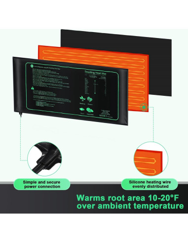 Almohadilla Térmica ROCEEI para Plántulas 10 Unidades 25x53 cm