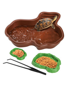 Juego de Tazones de Agua para Tortugas ZENFUN - 4 Piezas