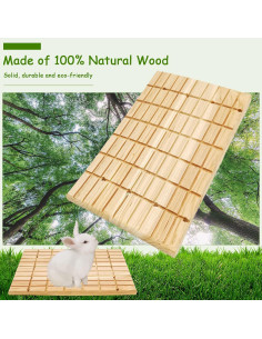 Almohadillas de Rasguño de Madera Tfwadmx para Conejos 2 Pcs 2