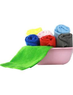 5 Toallas de Microfibra FOMIYES para Limpieza Verde 30x30cm 2