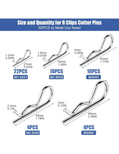 Kit de 50 Pasadores de Cotter Ruqamxu - Alta Resistencia 2