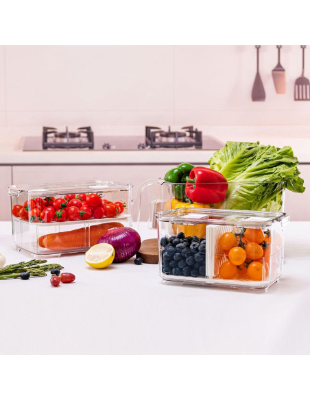 Contenedores de Almacenamiento de Alimentos Elabo - 2 Unidades