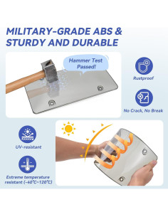 Protector de Placa de Licencia Nysivy 2PCS Negro Universal 2