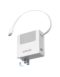 Cargador Portátil Gitryin 40W con Cable Lightning Retráctil 80cm
