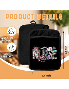 Agarraderas de Cocina GOOZHO con Bolsillo Protector - 21.6x17.8 cm 2