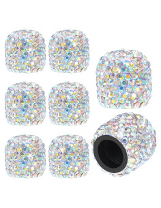 8 Tapas de Válvula de Neumático Brillantes ZEYIYER Rhinestone AB
