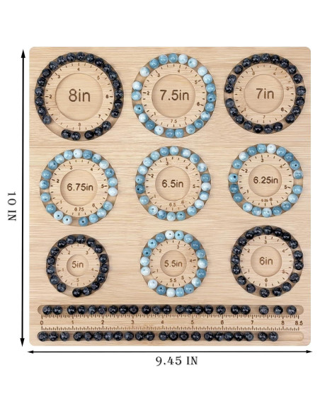 Tablero de Cuentas Petoysoso de Bambú para Joyas 25.4x23.88 cm