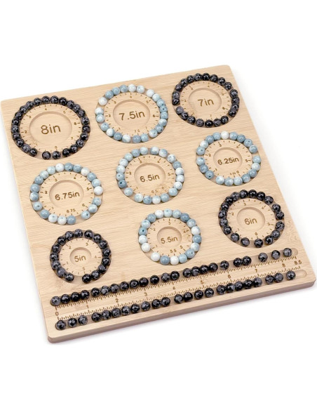 Tablero de Cuentas Petoysoso de Bambú para Joyas 25.4x23.88 cm