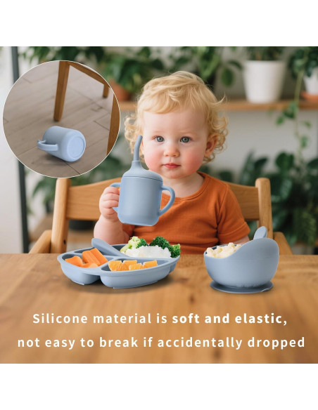 Juego de Alimentación Silicona Bebés Orghcyi 6 Piezas BPA Libre