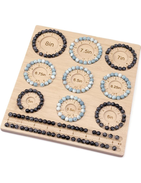 Tablero de Cuentas Petoysoso de Bambú para Joyas 25.4x23.88 cm