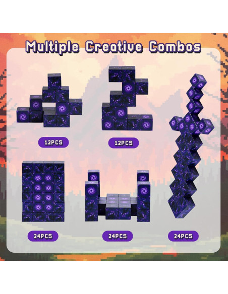 Bloques de Construcción Magnéticos 3 Nutrias 12 Piezas Portal