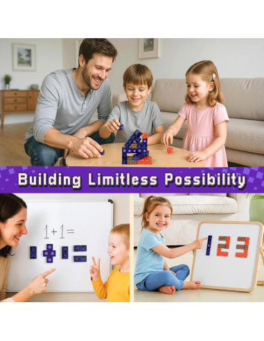 Bloques de Construcción Magnéticos 3 Nutrias 12 Piezas Portal